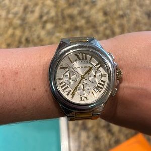 Michael Kors silver and gold watch stainless steel